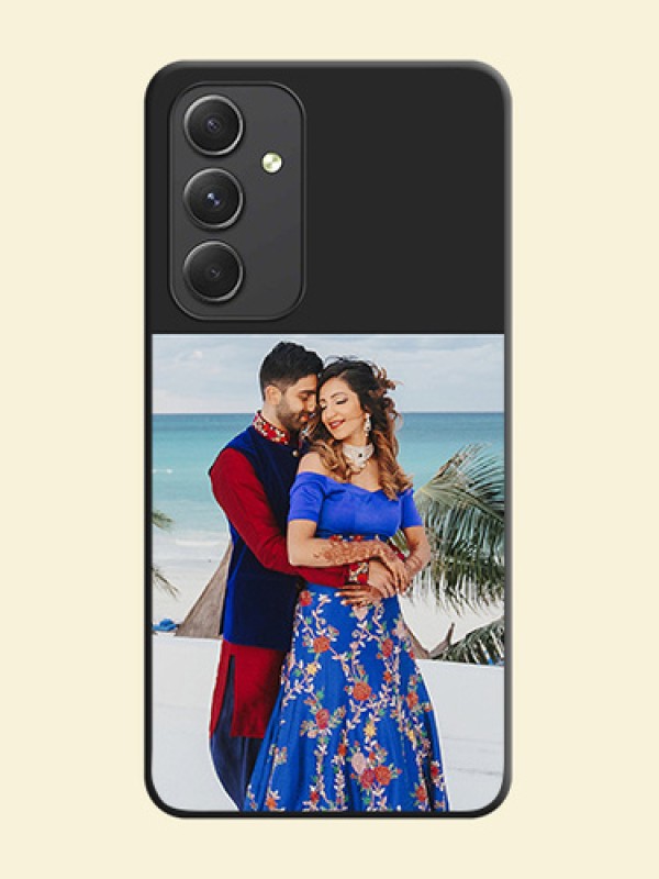 Image Upload With Space Black Color On Custom Soft Matte Mobile Back Cover - Samsung Galaxy A54 5G