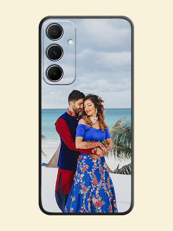 Full Single Pic Upload On Space Black Personalized Soft Matte Phone Covers - Galaxy A55 5G