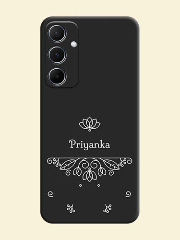 Lotus Garden Custom Text On Space Black Personalized Soft Matte Phone Covers - Galaxy A55 5G