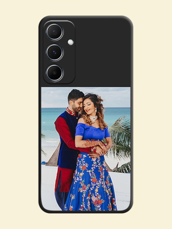 Image Upload With Space Black Color On Custom Soft Matte Mobile Back Cover - Samsung Galaxy A55 5G