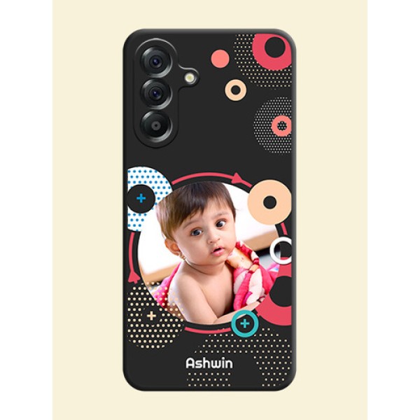 Multicoloured Round Image On Space Black Custom Soft Matte Mobile Back Cover - Samsung Galaxy A56 5G Multicoloured Round Image On Space Black Custom Soft Matte Mobile Back Cover - Samsung Galaxy A56 5G