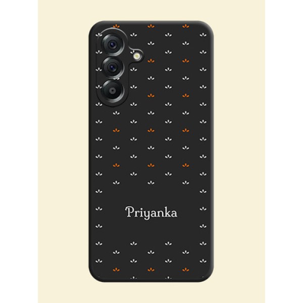 Simple Pattern With Custom Text On Space Black Custom Soft Matte Mobile Back Cover - Samsung Galaxy A56 5G Simple Pattern With Custom Text On Space Black Custom Soft Matte Mobile Back Cover - Samsung Galaxy A56 5G