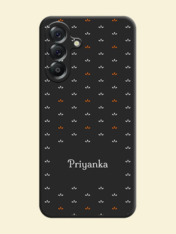 Simple Pattern With Custom Text On Space Black Custom Soft Matte Mobile Back Cover - Samsung Galaxy A56 5G