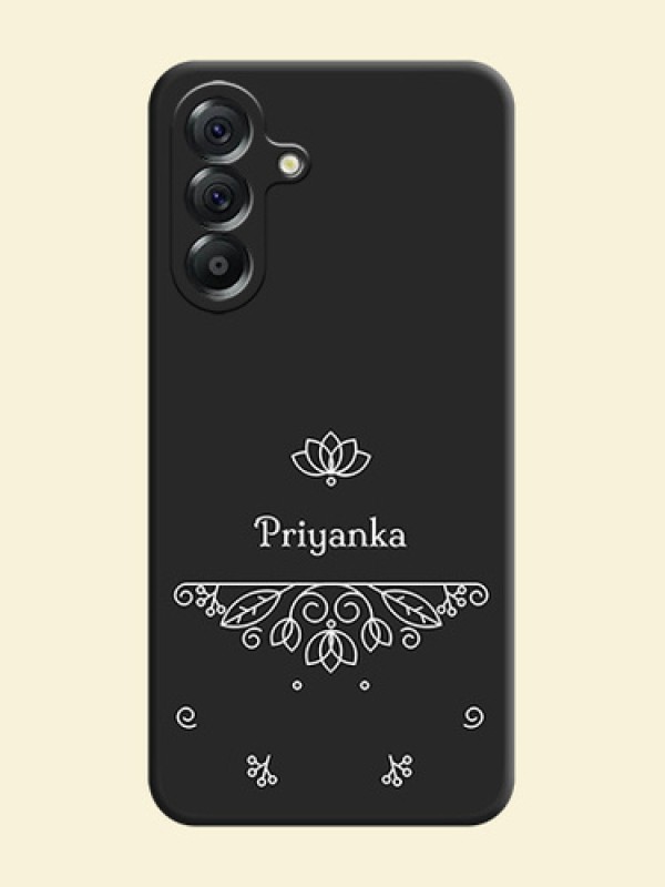 Lotus Garden Custom Text On Space Black Custom Soft Matte Mobile Back Cover - Samsung Galaxy A56 5G