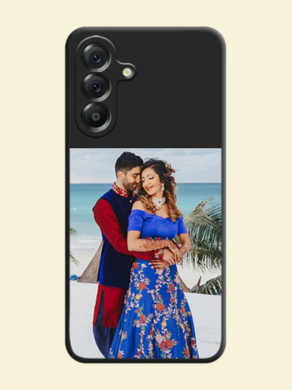 Image Upload With Space Black Color On Custom Soft Matte Mobile Back Cover - Samsung Galaxy A56 5G