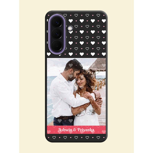 White Color Love Symbols with Text Design on Photo On Space Black Custom Soft Matte Mobile Back Cover - Samsung Galaxy A57 5G White Color Love Symbols with Text Design on Photo On Space Black Custom Soft Matte Mobile Back Cover - Samsung Galaxy A57 5G
