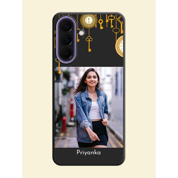 Decorative Design with Text On Space Black Custom Soft Matte Mobile Back Cover - Samsung Galaxy A57 5G