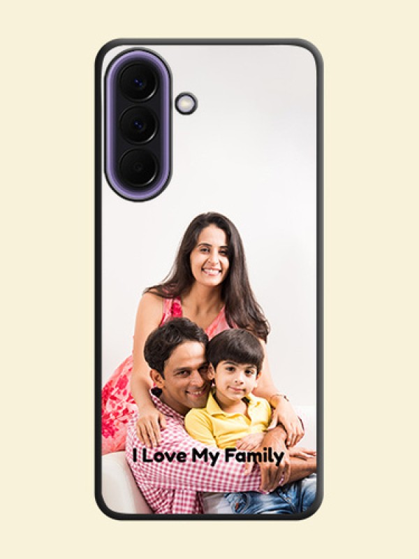Full Single Pic Upload With Text On Space Black Custom Soft Matte Mobile Back Cover - Samsung Galaxy A57 5G