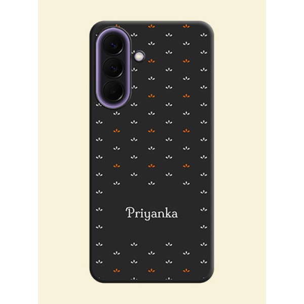 Simple Pattern With Custom Text On Space Black Custom Soft Matte Mobile Back Cover - Samsung Galaxy A57 5G Simple Pattern With Custom Text On Space Black Custom Soft Matte Mobile Back Cover - Samsung Galaxy A57 5G