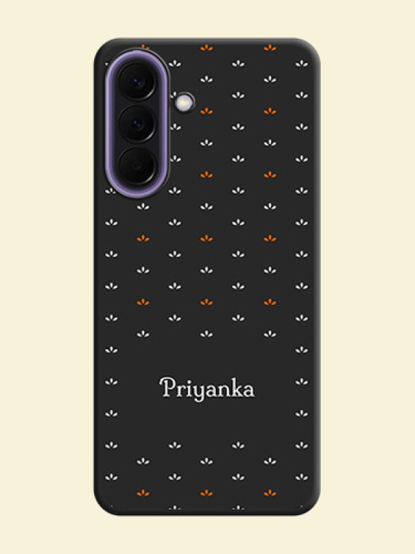 Simple Pattern With Custom Text On Space Black Custom Soft Matte Mobile Back Cover - Samsung Galaxy A57 5G