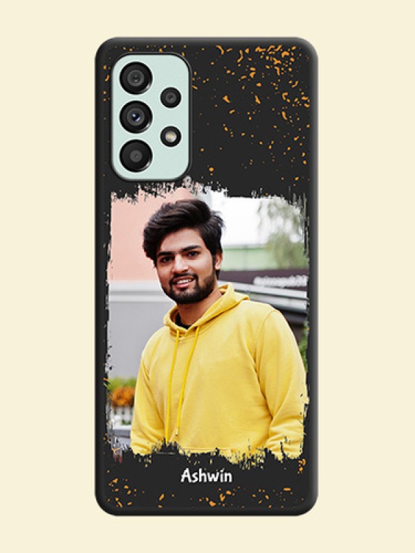 Spray Free Design on Photo on Space Black Soft Matte Phone Cover - Galaxy A73 5G