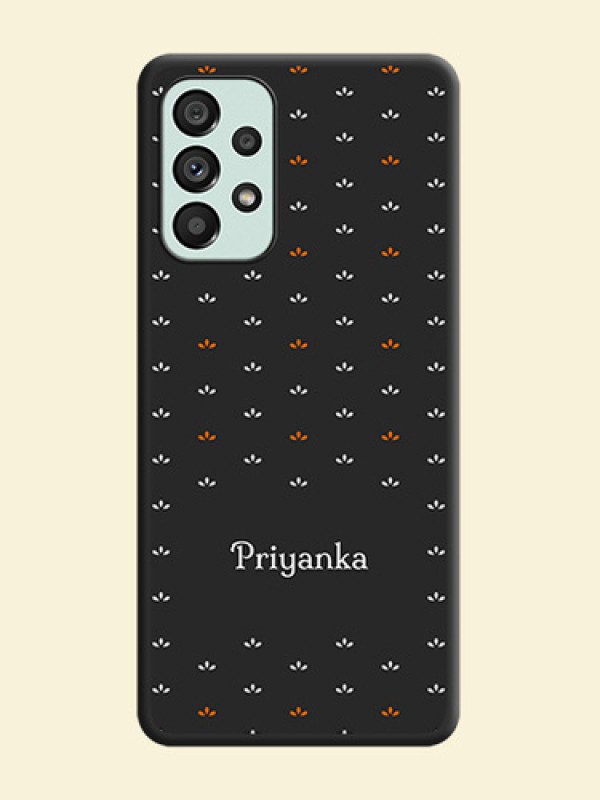 Simple Pattern With Custom Text On Space Black Personalized Soft Matte Phone Covers -Samsung Galaxy A73 5G