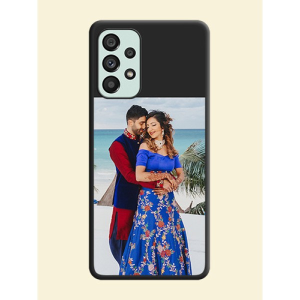 Image Upload With Space Black Color On Custom Soft Matte Mobile Back Cover - Samsung Galaxy A73 5G Image Upload With Space Black Color On Custom Soft Matte Mobile Back Cover - Samsung Galaxy A73 5G