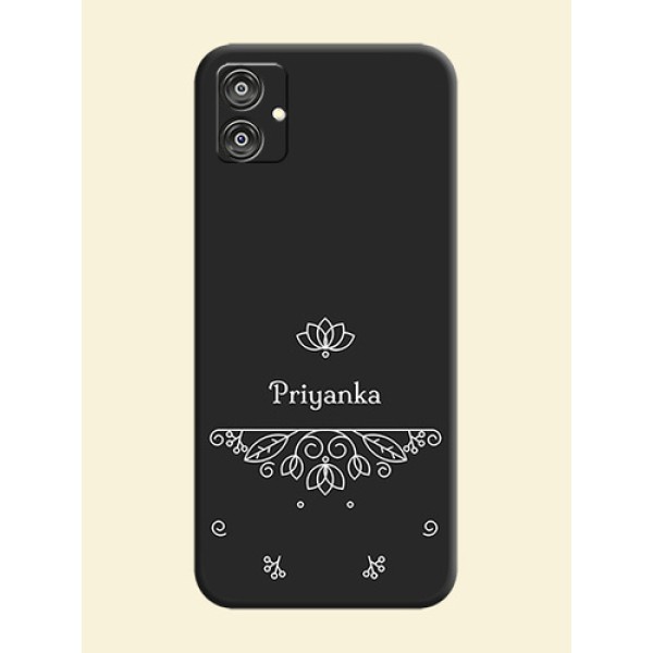 Lotus Garden Custom Text On Space Black Personalized Soft Matte Phone Covers - Galaxy F04 Lotus Garden Custom Text On Space Black Personalized Soft Matte Phone Covers - Galaxy F04
