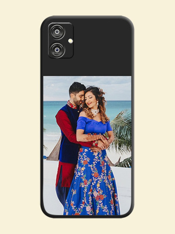 Image Upload With Space Black Color On Custom Soft Matte Mobile Back Cover - Samsung Galaxy F04