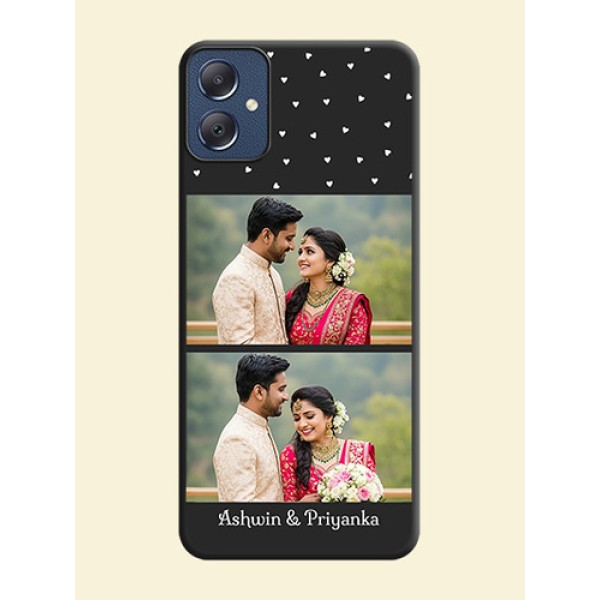 Miniature Love Symbols with Name On Space Black Custom Soft Matte Mobile Back Cover - Galaxy F05 Miniature Love Symbols with Name On Space Black Custom Soft Matte Mobile Back Cover - Galaxy F05