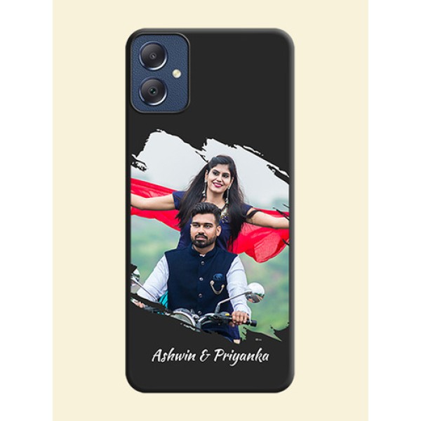 Grunge Brush Strokes on Photo On Space Black Custom Soft Matte Mobile Back Cover - Galaxy F05 Grunge Brush Strokes on Photo On Space Black Custom Soft Matte Mobile Back Cover - Galaxy F05