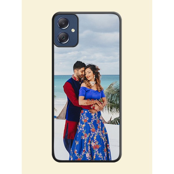 Full Single Pic Upload On Space Black Custom Soft Matte Mobile Back Cover - Galaxy F05 Full Single Pic Upload On Space Black Custom Soft Matte Mobile Back Cover - Galaxy F05