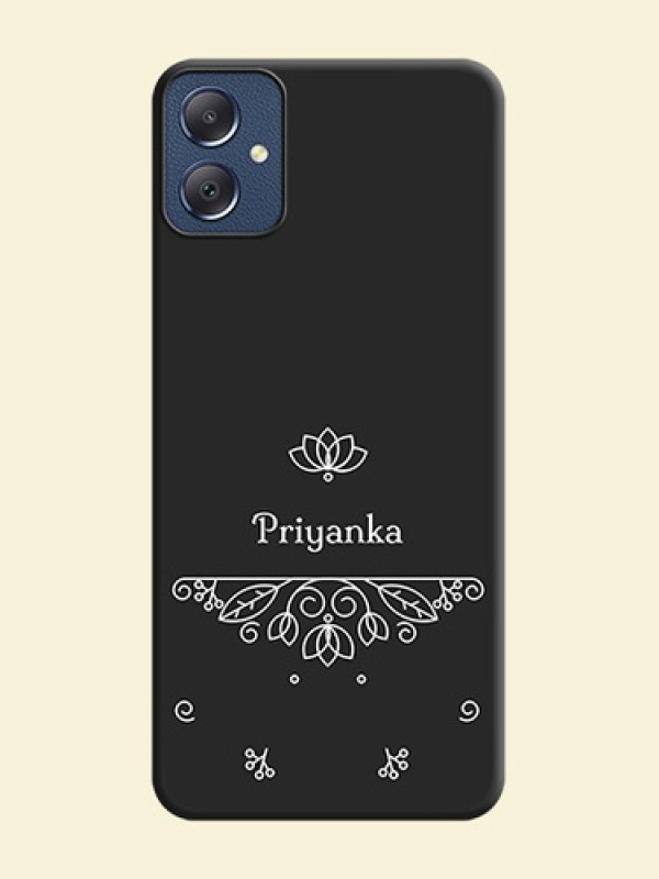 Lotus Garden Custom Text On Space Black Custom Soft Matte Mobile Back Cover - Galaxy F05