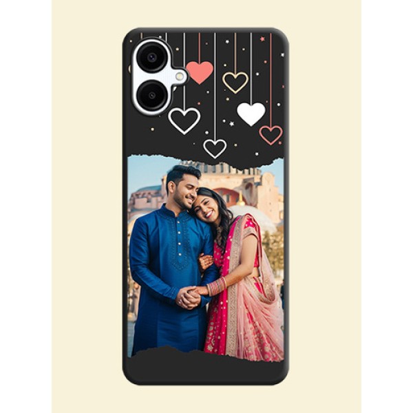 Love Hangings with Splash Wave Picture On Space Black Custom Soft Matte Mobile Back Cover - Galaxy F06 Love Hangings with Splash Wave Picture On Space Black Custom Soft Matte Mobile Back Cover - Galaxy F06
