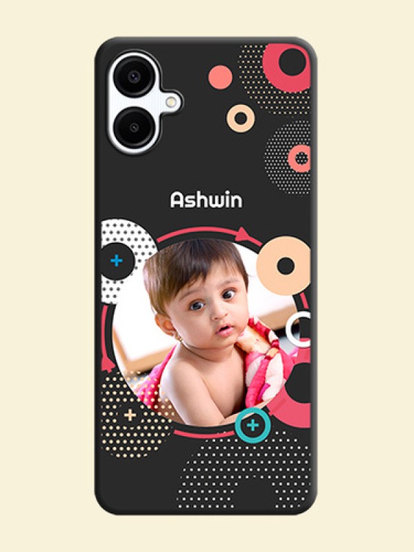 Multicoloured Round Image On Space Black Custom Soft Matte Mobile Back Cover - Galaxy F06