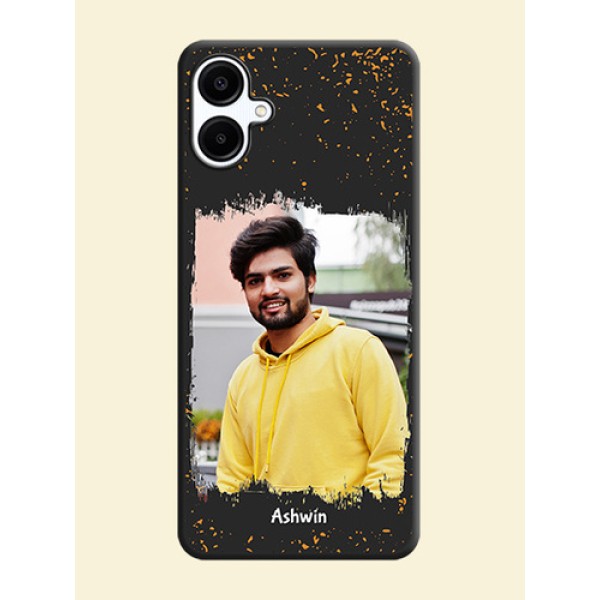 Spray Free Design on Photo On Space Black Custom Soft Matte Mobile Back Cover - Galaxy F06