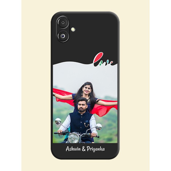Fall in Love Pattern with Picture - Photo on Space Black Soft Matte Mobile Case - Galaxy F14 5G Fall in Love Pattern with Picture - Photo on Space Black Soft Matte Mobile Case - Galaxy F14 5G