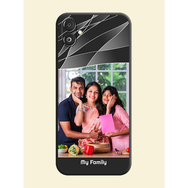 Mixed Wave Lines - Photo on Space Black Soft Matte Mobile Cover - Galaxy F14 5G Mixed Wave Lines - Photo on Space Black Soft Matte Mobile Cover - Galaxy F14 5G