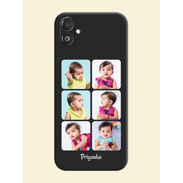 Floral Art with 6 Image Holder - Photo on Space Black Soft Matte Mobile Case - Galaxy F14 5G Floral Art with 6 Image Holder - Photo on Space Black Soft Matte Mobile Case - Galaxy F14 5G