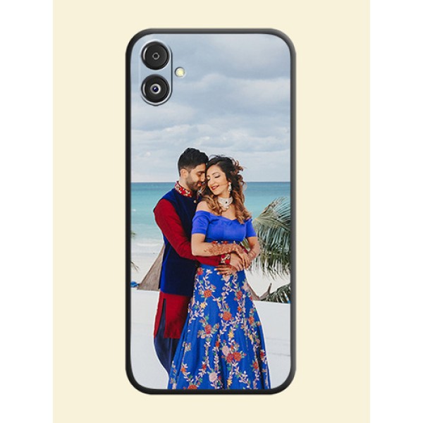 Full Single Pic Upload On Space Black Personalized Soft Matte Phone Covers - Galaxy F14 5G Full Single Pic Upload On Space Black Personalized Soft Matte Phone Covers - Galaxy F14 5G
