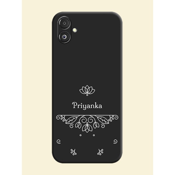 Lotus Garden Custom Text On Space Black Personalized Soft Matte Phone Covers - Galaxy F14 5G Lotus Garden Custom Text On Space Black Personalized Soft Matte Phone Covers - Galaxy F14 5G