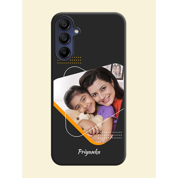 Yellow Triangle - Photo on Space Black Soft Matte Phone Cover - Galaxy F15 5G Yellow Triangle - Photo on Space Black Soft Matte Phone Cover - Galaxy F15 5G