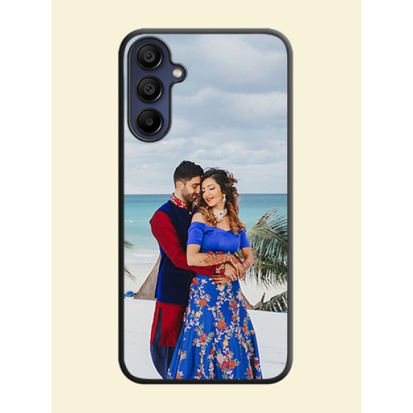 Full Single Pic Upload On Space Black Personalized Soft Matte Phone Covers - Galaxy F15 5G Full Single Pic Upload On Space Black Personalized Soft Matte Phone Covers - Galaxy F15 5G