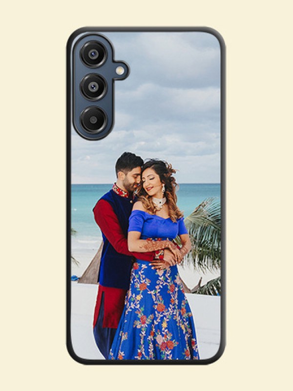 Full Single Pic Upload On Space Black Custom Soft Matte Mobile Back Cover - Galaxy F16 5G