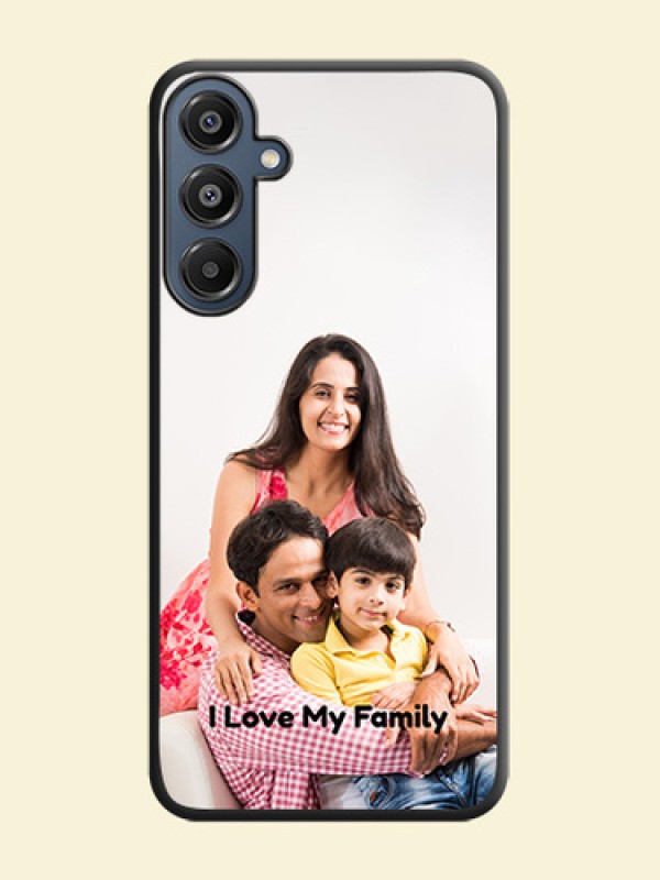 Full Single Pic Upload With Text On Space Black Custom Soft Matte Mobile Back Cover - Galaxy F16 5G