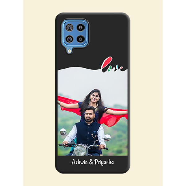 Fall in Love Pattern with Picture on Photo on Space Black Soft Matte Mobile Case - Galaxy F22 Fall in Love Pattern with Picture on Photo on Space Black Soft Matte Mobile Case - Galaxy F22