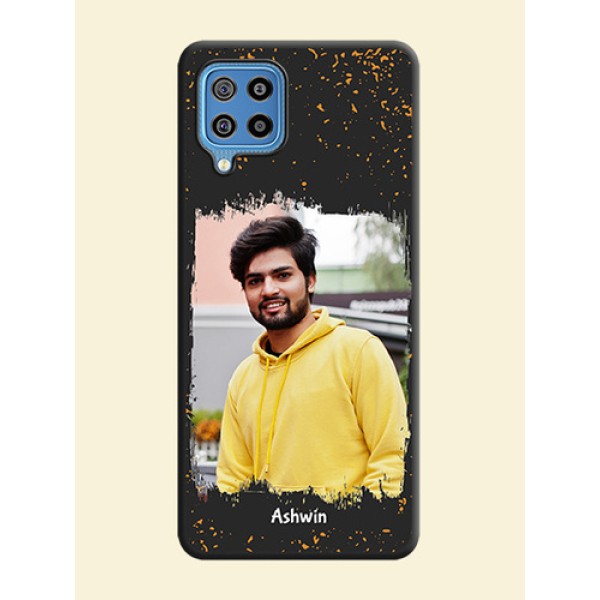 Spray Free Design on Photo on Space Black Soft Matte Phone Cover - Galaxy F22 Spray Free Design on Photo on Space Black Soft Matte Phone Cover - Galaxy F22