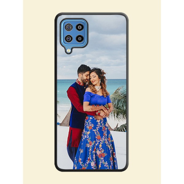 Full Single Pic Upload On Space Black Personalized Soft Matte Phone Covers -Samsung Galaxy F22 Full Single Pic Upload On Space Black Personalized Soft Matte Phone Covers -Samsung Galaxy F22