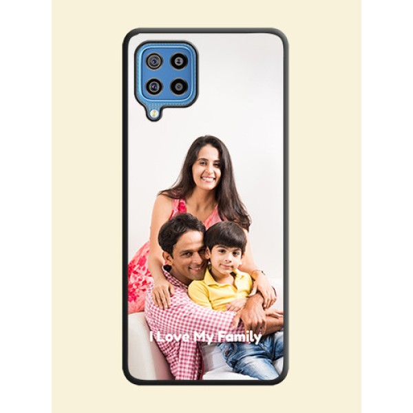 Full Single Pic Upload With Text On Space Black Personalized Soft Matte Phone Covers -Samsung Galaxy F22 Full Single Pic Upload With Text On Space Black Personalized Soft Matte Phone Covers -Samsung Galaxy F22