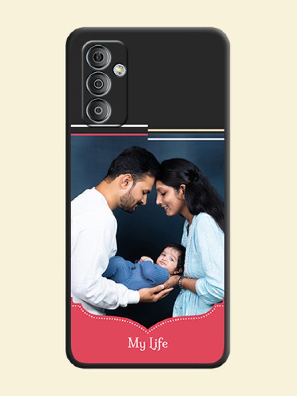 Classic Plain Design with Name on Photo on Space Black Soft Matte Phone Cover - Galaxy F23
