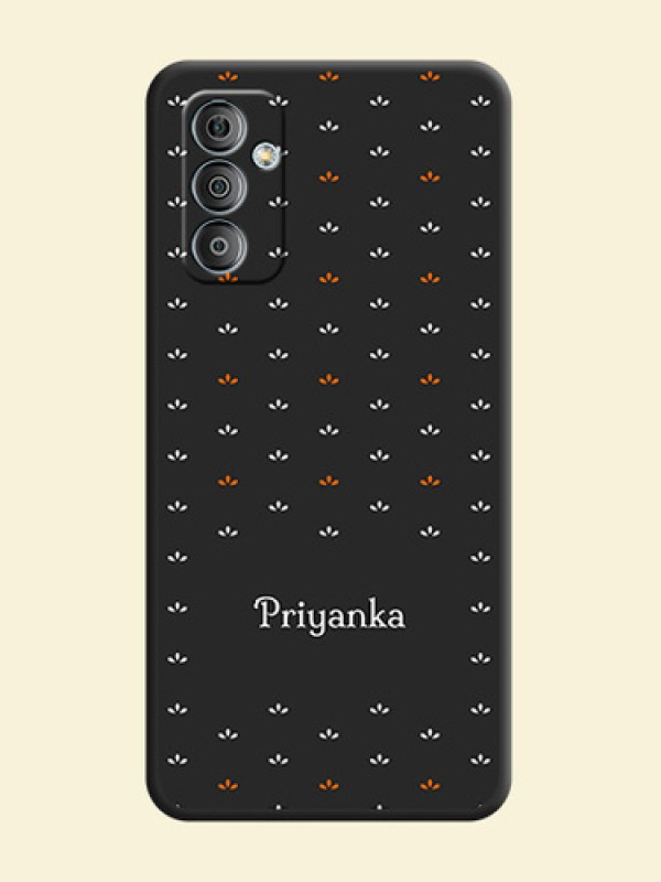 Simple Pattern With Custom Text On Space Black Personalized Soft Matte Phone Covers -Samsung Galaxy F23