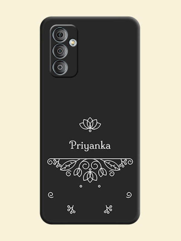 Lotus Garden Custom Text On Space Black Personalized Soft Matte Phone Covers -Samsung Galaxy F23