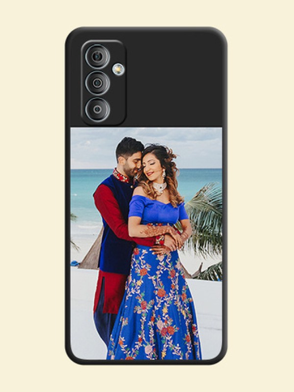 Image Upload With Space Black Color On Custom Soft Matte Mobile Back Cover - Samsung Galaxy F23