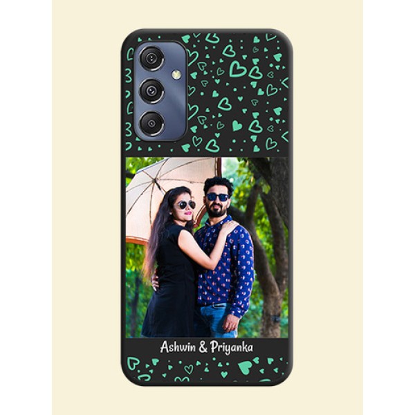 Sea Green Indefinite Love Pattern - Photo on Space Black Soft Matte Mobile Cover - Galaxy F34 5G Sea Green Indefinite Love Pattern - Photo on Space Black Soft Matte Mobile Cover - Galaxy F34 5G