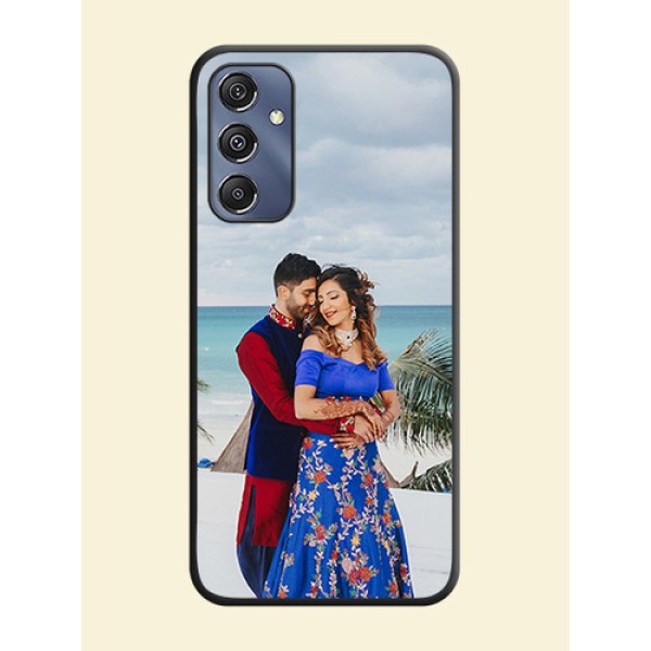 Full Single Pic Upload On Space Black Personalized Soft Matte Phone Covers - Galaxy F34 5G Full Single Pic Upload On Space Black Personalized Soft Matte Phone Covers - Galaxy F34 5G
