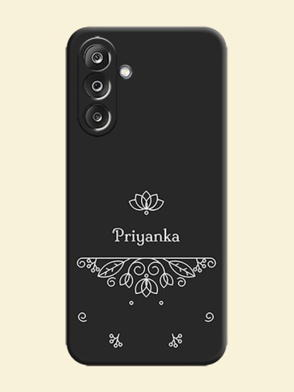 Lotus Garden Custom Text On Space Black Custom Soft Matte Mobile Back Cover - Samsung Galaxy F36 5G