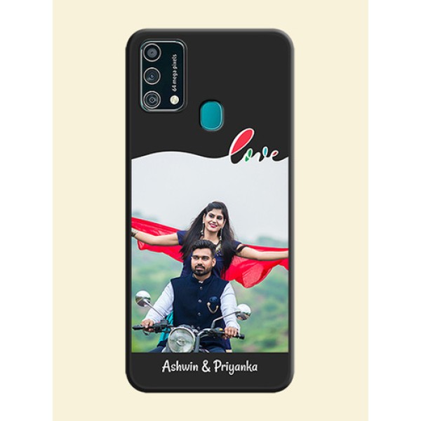 Fall in Love Pattern with Picture on Photo on Space Black Soft Matte Mobile Case - Galaxy F41 Fall in Love Pattern with Picture on Photo on Space Black Soft Matte Mobile Case - Galaxy F41