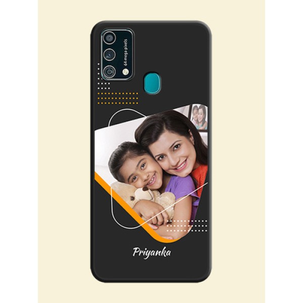 Yellow Triangle on Photo on Space Black Soft Matte Phone Cover - Galaxy F41 Yellow Triangle on Photo on Space Black Soft Matte Phone Cover - Galaxy F41
