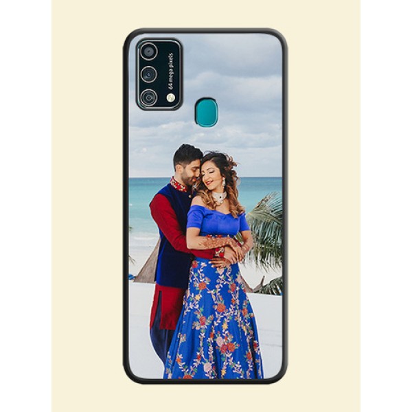 Full Single Pic Upload On Space Black Personalized Soft Matte Phone Covers -Samsung Galaxy F41 Full Single Pic Upload On Space Black Personalized Soft Matte Phone Covers -Samsung Galaxy F41