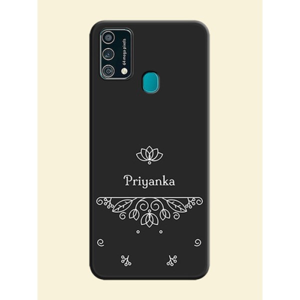 Lotus Garden Custom Text On Space Black Personalized Soft Matte Phone Covers -Samsung Galaxy F41 Lotus Garden Custom Text On Space Black Personalized Soft Matte Phone Covers -Samsung Galaxy F41
